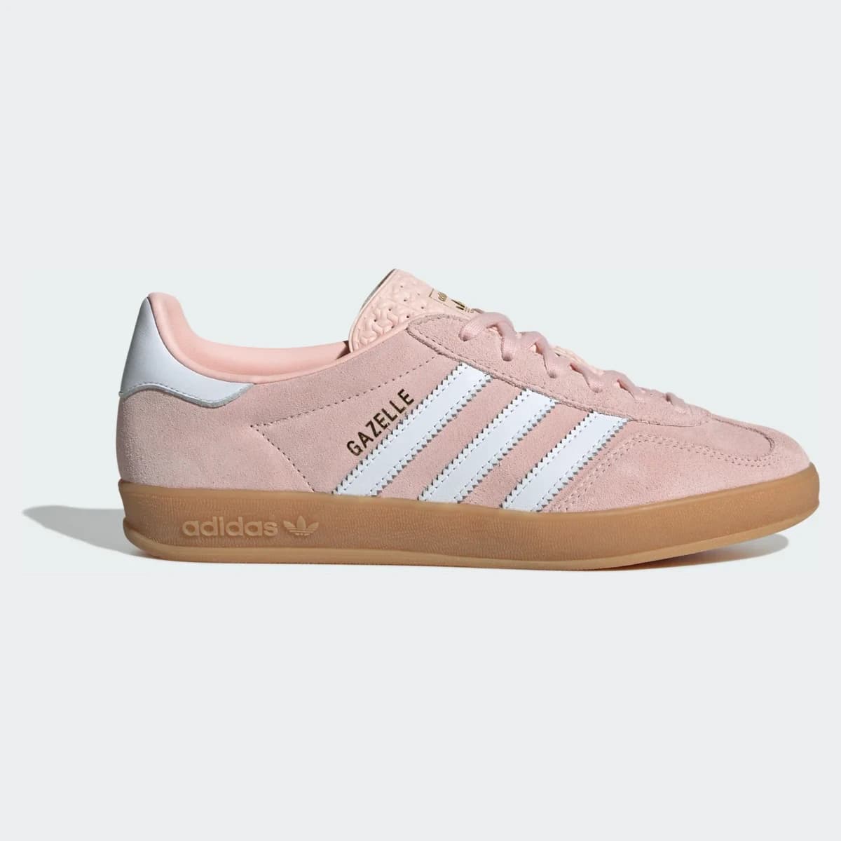Adidas Gazelle Indoor Sandy Pink Gum. Vista 1 del modelo. Imagen de catálogo del producto.