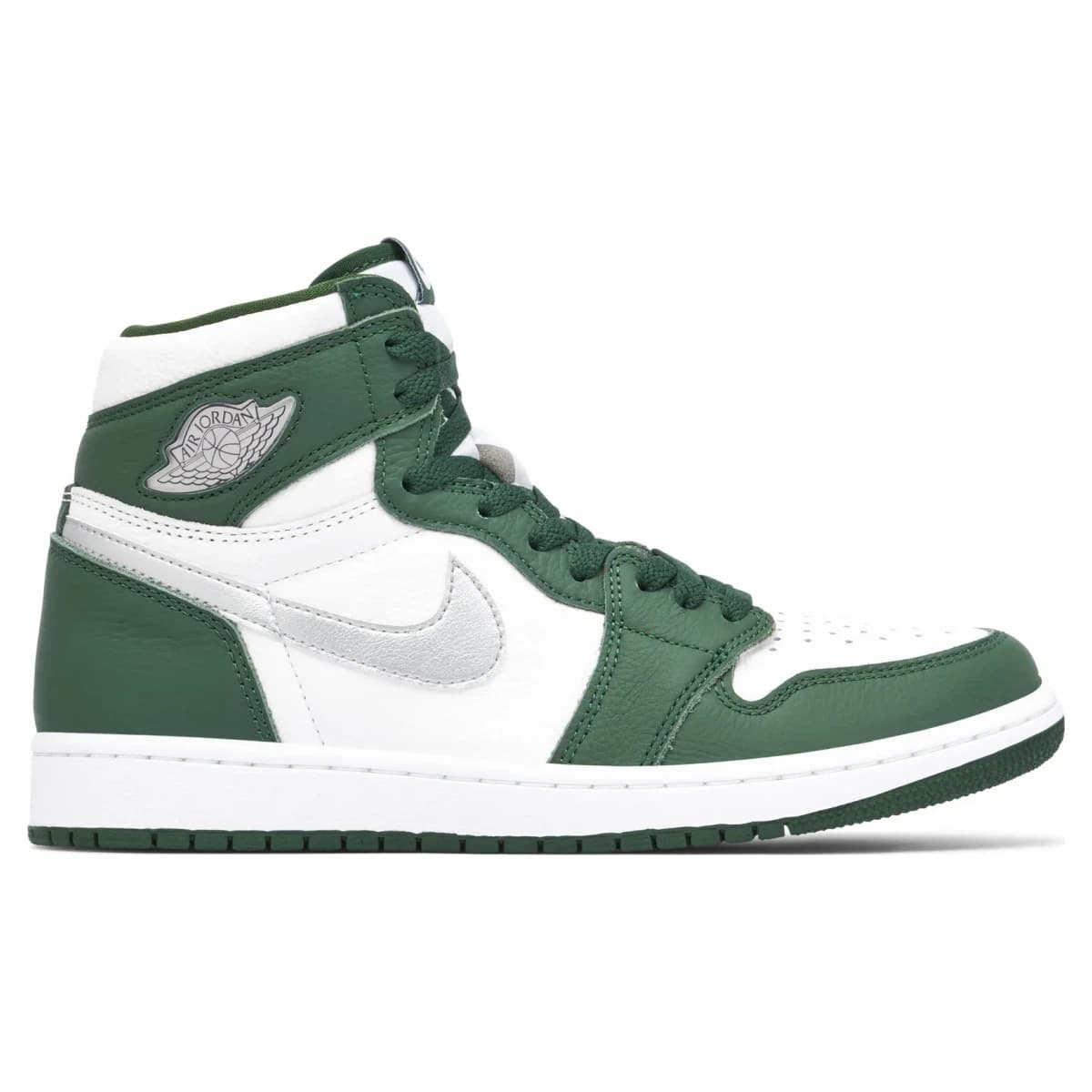 Air Jordan 1 High Gorge Green. Vista 1 del modelo. Imagen de catálogo del producto.
