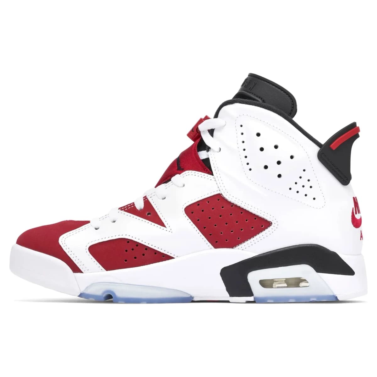 Air Jordan 6 Retro OG Carmine. Vista 2 del modelo. Imagen de catálogo del producto.
