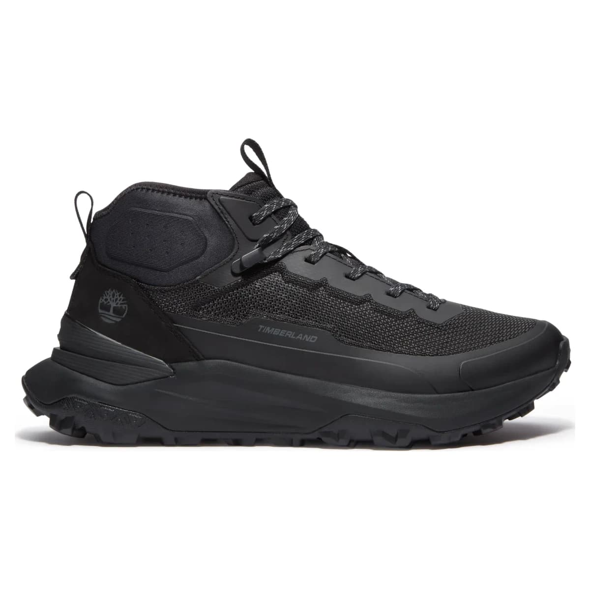 Timberland Mid Sneaker Black Mesh. Vista 1 del modelo. Imagen de catálogo del producto.