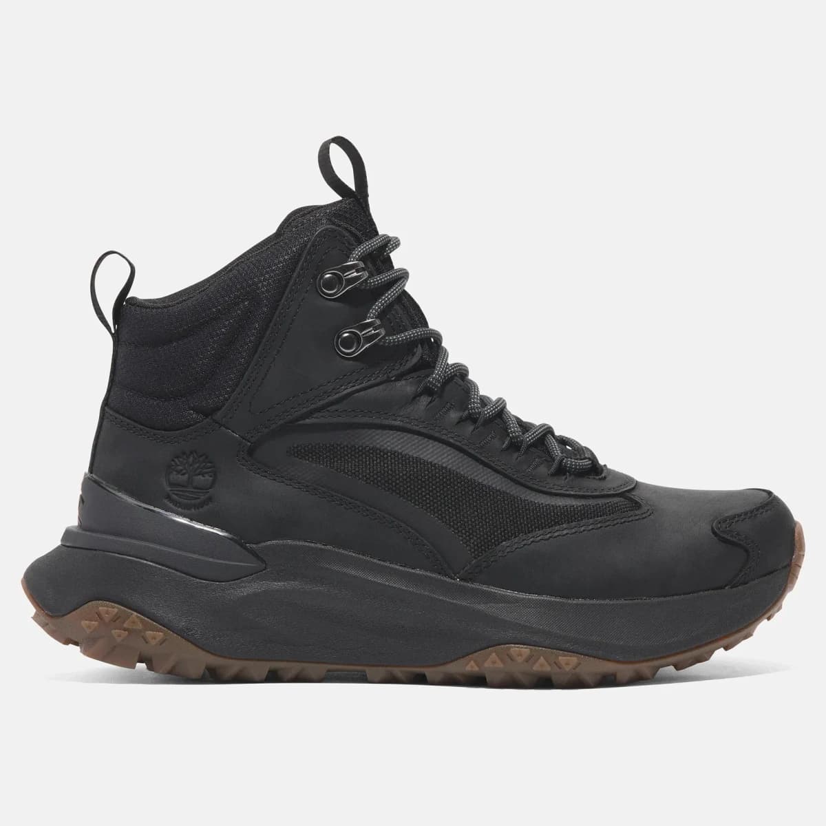 Timberland Motion Access Mid Waterproof Sneaker Negro. Vista 1 del modelo. Imagen de catálogo del producto.
