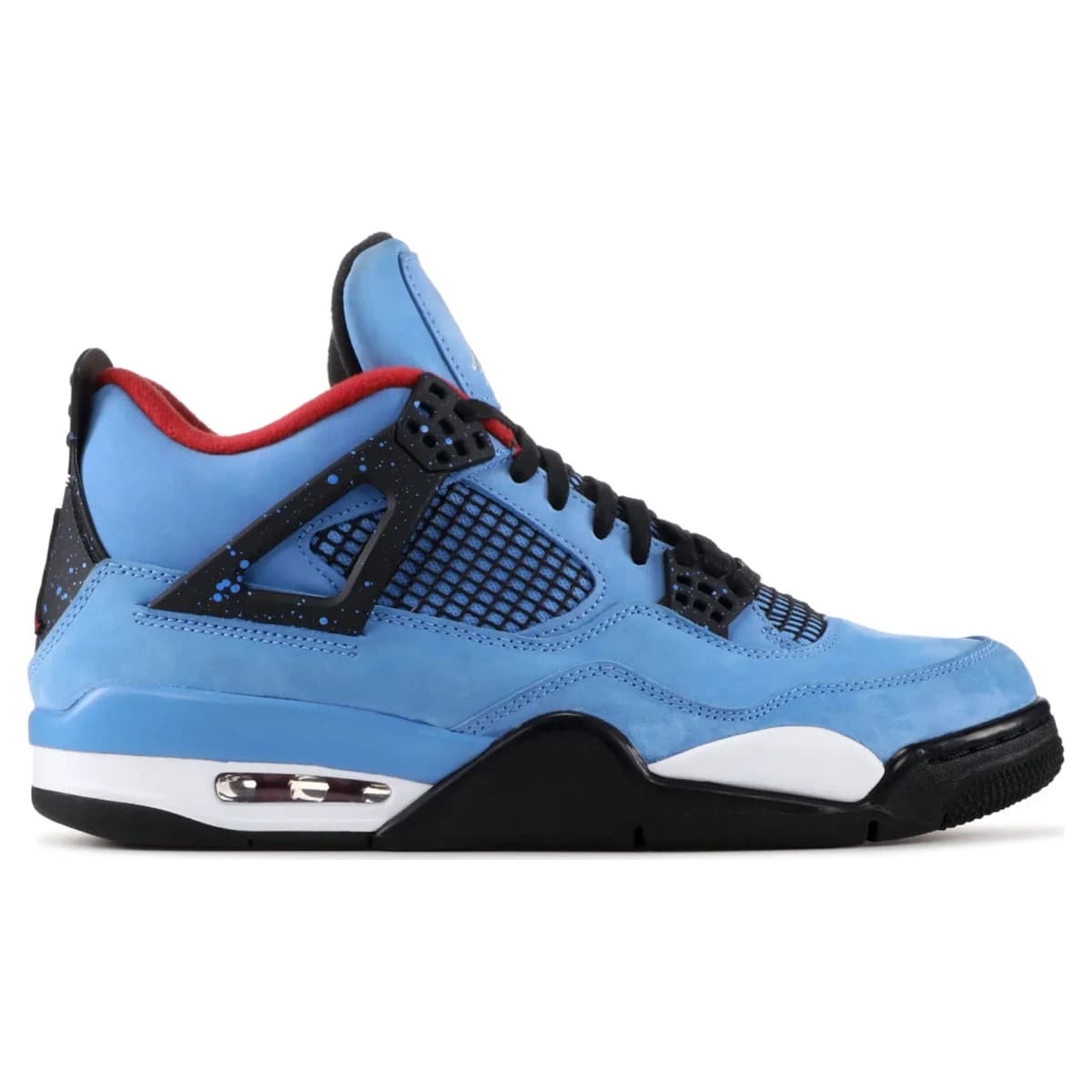 Travis Scott x Air Jordan 4 Retro Cactus Jack. Vista 1 del modelo. Imagen de catálogo del producto.