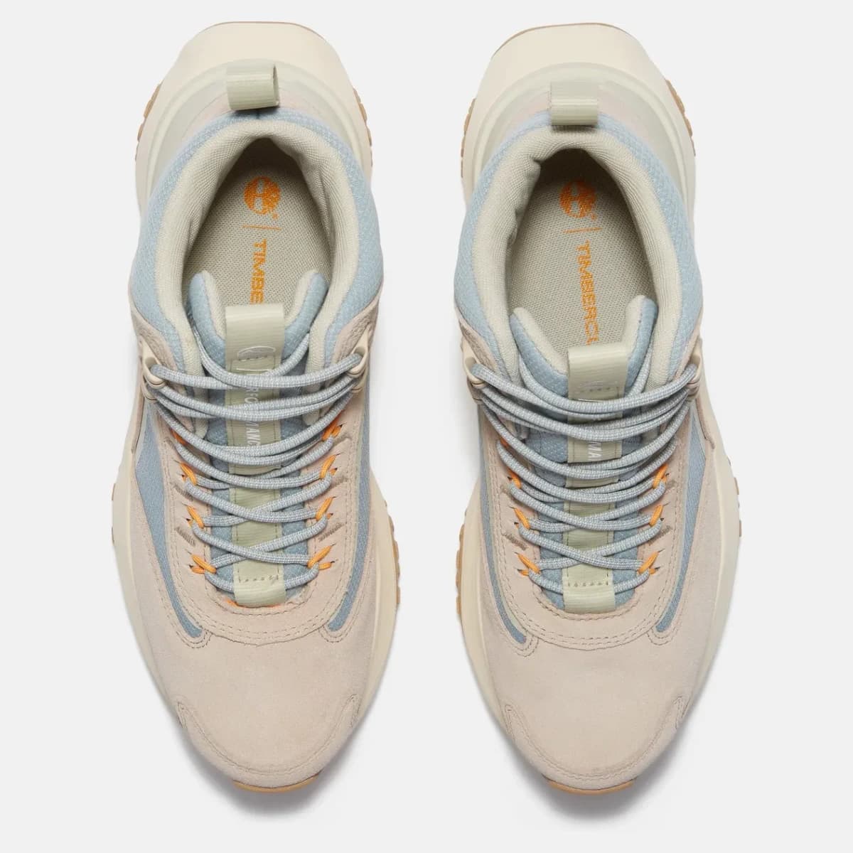 Timberland Motion Access Mid Waterproof Sneaker Arena Azul. Vista 2 del modelo. Imagen de catálogo del producto.