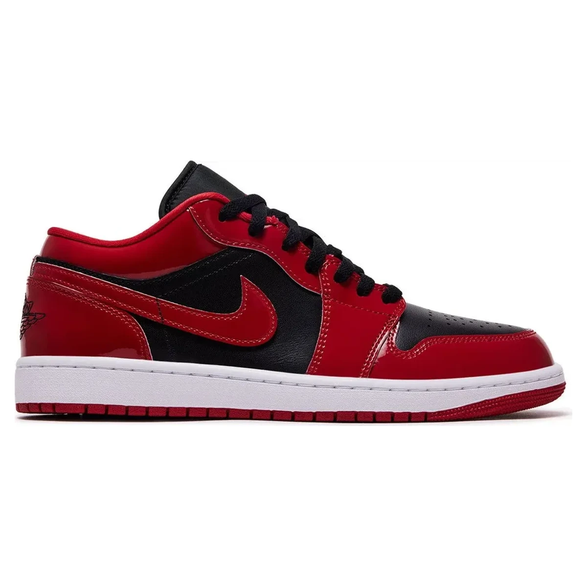 Air Jordan 1 Low Patent Varsity Red Black