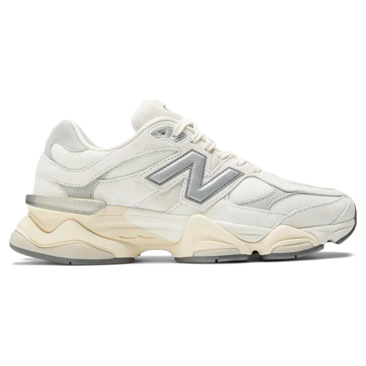 New Balance 9060 Sea Salt with Concrete and Silver Metallic